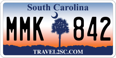 SC license plate MMK842