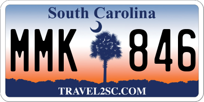 SC license plate MMK846