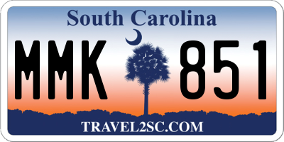 SC license plate MMK851