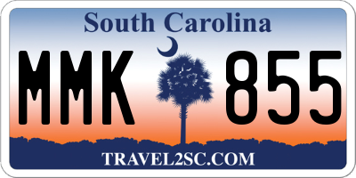 SC license plate MMK855