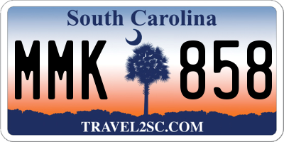 SC license plate MMK858