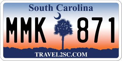 SC license plate MMK871