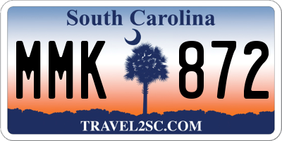 SC license plate MMK872