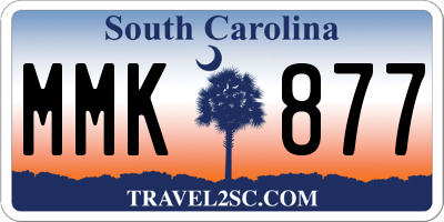 SC license plate MMK877