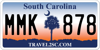 SC license plate MMK878