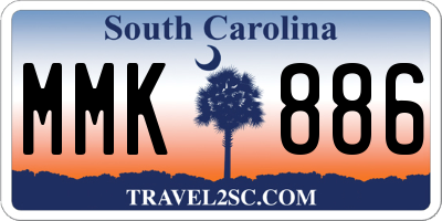 SC license plate MMK886