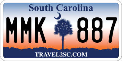 SC license plate MMK887
