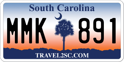 SC license plate MMK891