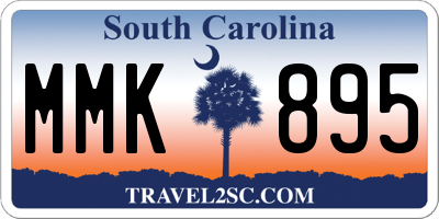 SC license plate MMK895