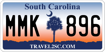 SC license plate MMK896