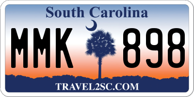 SC license plate MMK898