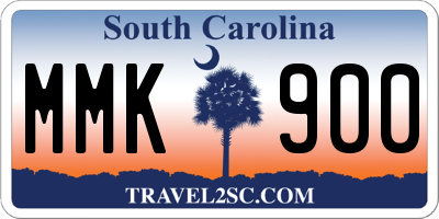 SC license plate MMK900