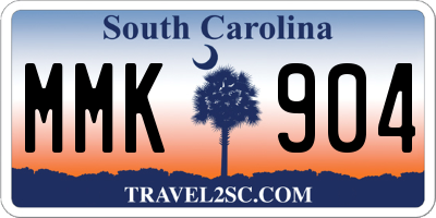 SC license plate MMK904