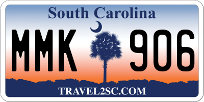 SC license plate MMK906