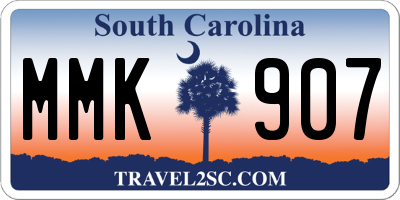 SC license plate MMK907