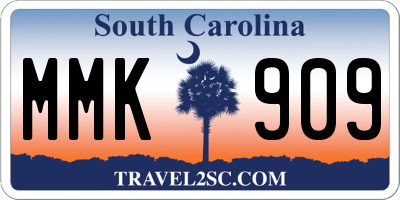 SC license plate MMK909