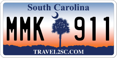 SC license plate MMK911