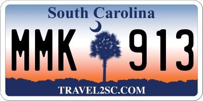 SC license plate MMK913
