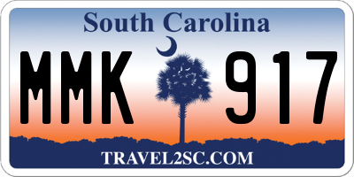 SC license plate MMK917