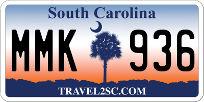 SC license plate MMK936