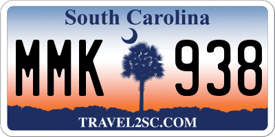 SC license plate MMK938