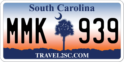 SC license plate MMK939