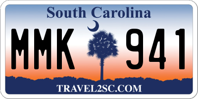 SC license plate MMK941