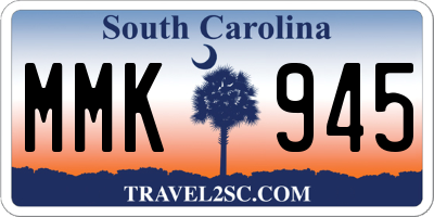 SC license plate MMK945