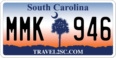 SC license plate MMK946