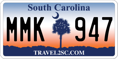 SC license plate MMK947
