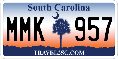 SC license plate MMK957