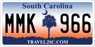 SC license plate MMK966