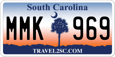SC license plate MMK969