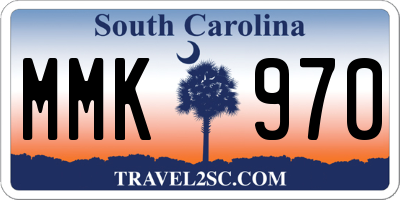 SC license plate MMK970