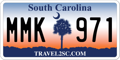 SC license plate MMK971