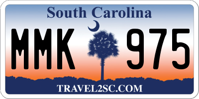 SC license plate MMK975