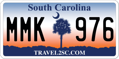SC license plate MMK976