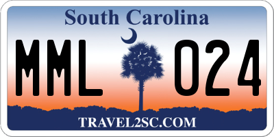 SC license plate MML024