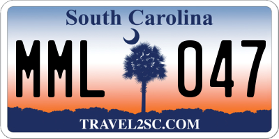 SC license plate MML047