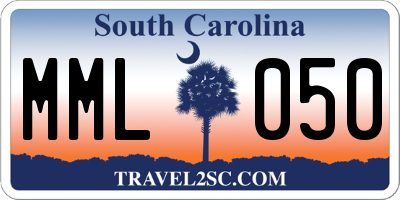 SC license plate MML050