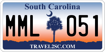 SC license plate MML051