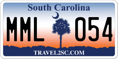 SC license plate MML054