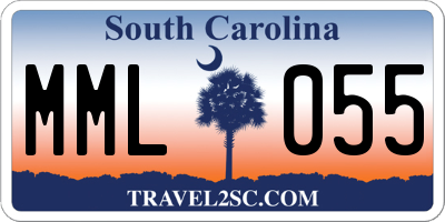 SC license plate MML055