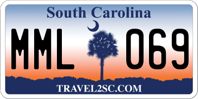 SC license plate MML069