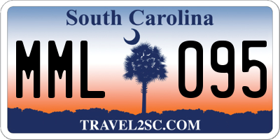 SC license plate MML095