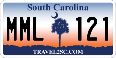 SC license plate MML121