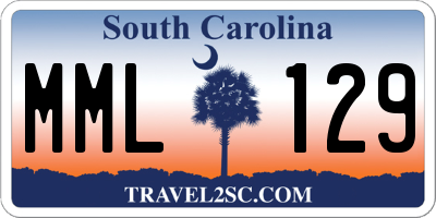 SC license plate MML129