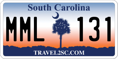 SC license plate MML131