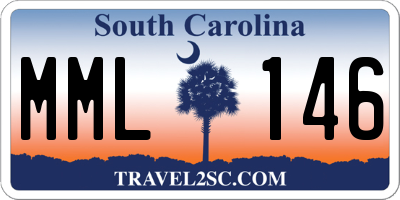 SC license plate MML146