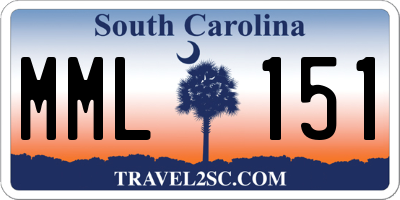 SC license plate MML151